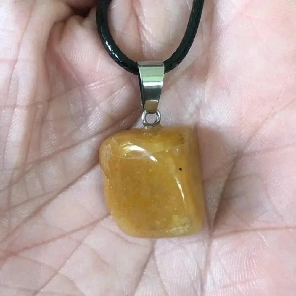 Caramel Jasper Organic Freeform Natural Braided Stainless Steel Necklace